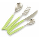 Servizio Set di Posate 24 Pezzi in Acciaio Inox Villa d'Este Dune Verde Mela