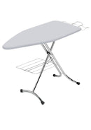 Asse da Stiro Prestige Profi 123x48 cm Salvaspazio Altezza Regolabile Ampia Area di Stiratura e Ripiano Sottostante