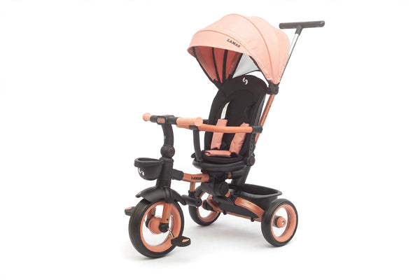 online Passeggino Triciclo per Bambini 1-3 Anni Trico Luxury Gold 7 Modalità di Guida Rosa