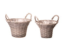 Set 4 Cesti Ø 27 H 24 cm con Manici 