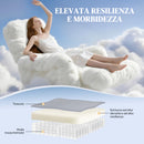 Poltrona Reclinabile 135° Max 73x86x100 cm in Tessuto Effetto Lino Schiuma Acciaio e Legno Grigio Chiaro      