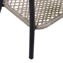 Tavolino da Giardino in Polyrattan Rettangolare 70x40x45cm Providence Crema