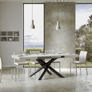 Tavolo Allungabile 140-244x90x77 cm Volantis Bianco Frassino   