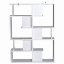 Mobile a Scaffali Libreria 5 Livelli in Legno Bianco 120x28.6x160 cm 