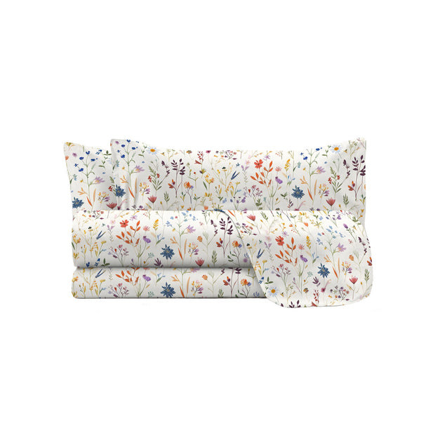 Set Lenzuola con Stampa Sopra Sotto e Federe Linea River Volta Varie Misure sconto