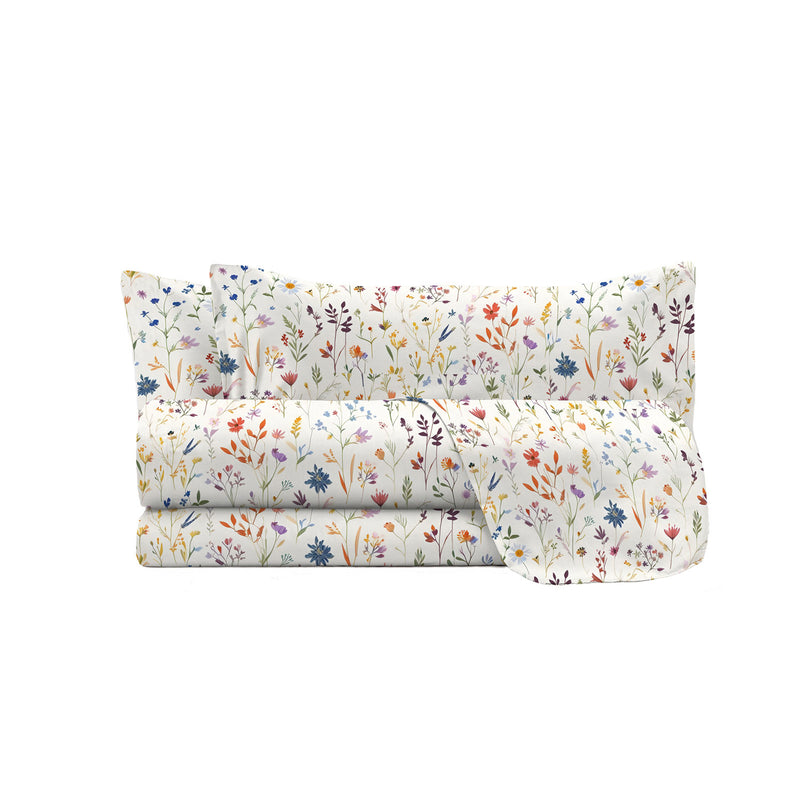 Set Lenzuola con Stampa Sopra Sotto e Federe Linea River Volta Varie Misure