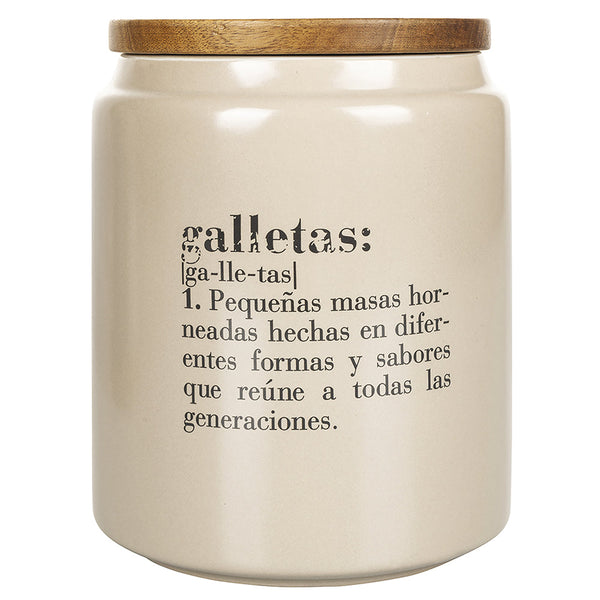 prezzo Pot à biscuits avec écriture "Galletas" 800 ml en grès VdE Tivoli 1996 espagnol