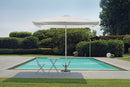 Ombrellone da Giardino 3x3m con Manovella Bianco