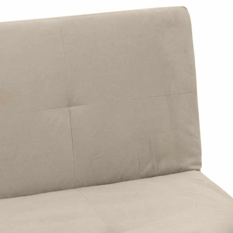 Divano Letto 175x80x70 cm in Microfibra Beige