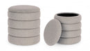 Set 2 Pouf Contenitore Katerina in Bouclè