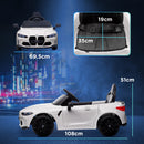 Macchina Elettrica per Bambini Licenza BMW M4 con Telecomando Bianca  