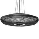 Riscaldatore Sospeso da Esterno 2000 W 42x42x11,5 cm con LED Controllo APP Telecomando e Touch e Timer in Metallo Nero      