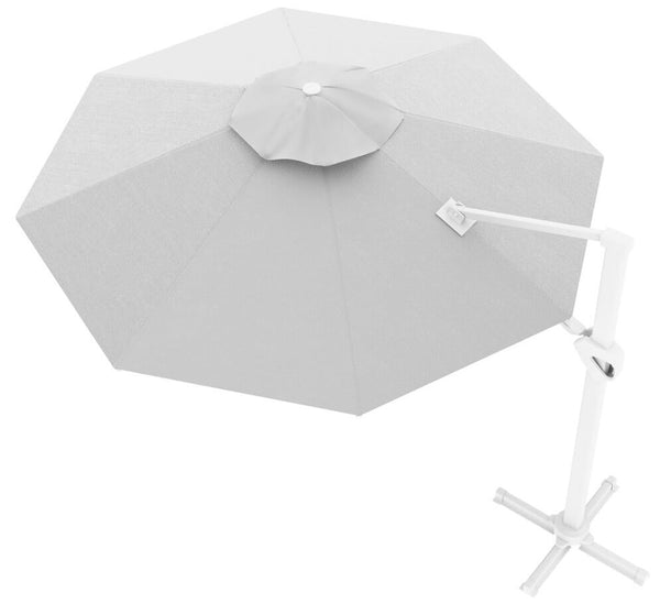 acquista Parasol de Jardin Décentralisé Ø3,5m en Aluminium avec Toile Mosini Jazz Blanc Polyester