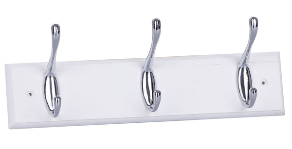 acquista Portemanteau Mural 10,5x7x30 cm en Bois et Acier Blanc