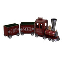 Treno in Metallo 120,5x42x21,5cm Decorazione Rosso