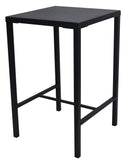 Tavolo Alto da Giardino 70x70xH110 cm in Metallo Utility Grigio