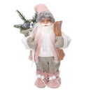 Babbo natale in tessuto rosa cm xh30