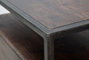 Comodino 1Door Burn 45x30x66 cm in Legno di Acacia e in Ferro Marrone