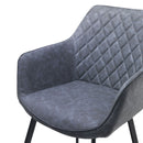 Set 2 Sedie 57,5x51x87 cm in Similpelle Blu