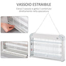 Zanzariera Elettrica 20W 37.5x8.5x26.5 cm 