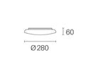 Plafoniera con Diffusore da Esterno a LED 12W 4000K Sovil Bianco