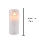 Set 2 Candele Cera Artificiale con Batteria a Fiamma Mobile Altezza 18 cm
