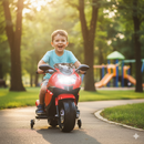 Moto Motocicletta Elettrica per Bambini 6V Kidfun Sportiva Rossa