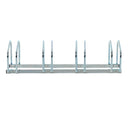 Rastrelliera Portabici 4 Posti in Acciaio 95x33x27 cm Argento 