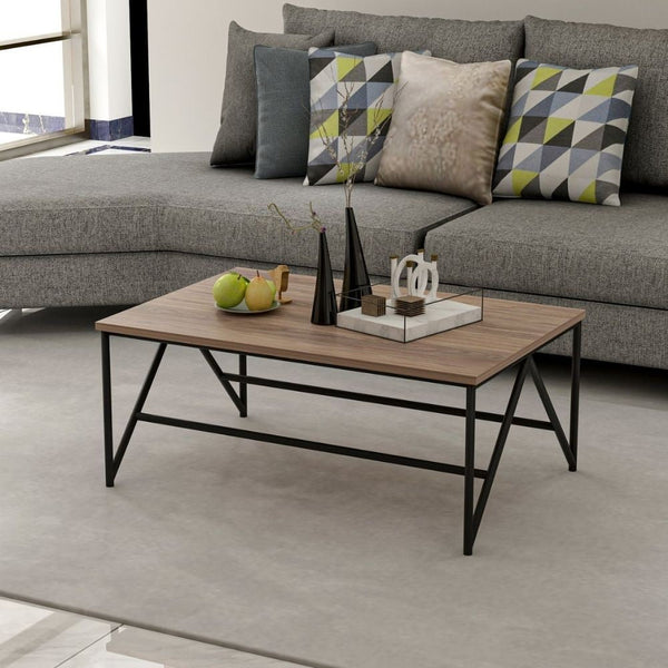 Table basse 90x60x38 cm Hayesnoir et noyer acquista