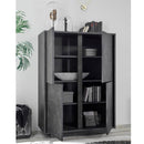 Credenza Rock 4 ante effetto marmo nero 92x43x145h cm