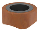 Braciere a Legna da Giardino Ø70x30 cm in Acciaio Rivestimento Corten 700 Round Ruggine
