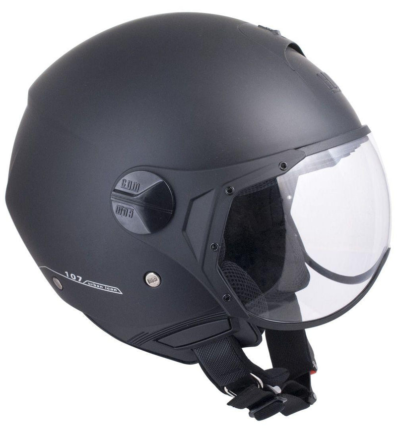 Casco Jet per Scooter Visiera Sagomata CGM Florence 107A Nero Opaco XS - (53-54 cm)