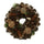 Couronne avec pommes de pin marron doré cm Ø30xh7,5