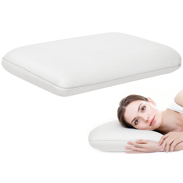 online Cuscino Memory Foam a Rimbalzo Rapido 60x40x10 cm con Copertura Rimovibile e Lavabile Bianco Crema