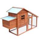 Gabbia Pollaio per Galline da Giardino 190x66x116 cm in Legno  Arancione