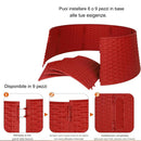 Copribase Albero di Natale Diametro 73-60 cm Rosso Decorazione Base Natalizia