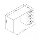 Scrivania Porta Pc Topaz Bianco 120x50x74 h cm in Truciolare bilaminato Bianco