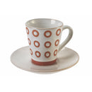 Set 4 Tazzine da Caffè con Piattino Ø6,5x6 cm in Gres VdE Tivoli 1996 Geometry