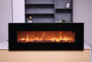 Camino Elettrico da Parete 152x55x13,8 cm 1500W Effetto Fiamma Sined Aprica Nero