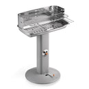 Barbecue a Carbone Venus 608/c Ompagrill Gamba a Colonna con Areazione in Acciaio Verniciato Grigio      