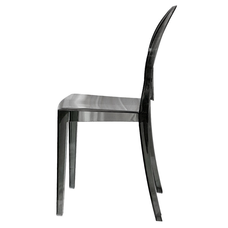 Set 4 Sedie 38x46x90,5 cm in Policarbonato da Interno Elizabet Grigio Fume