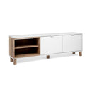 Porta TV Menorca 56A bianco rovere naturale 149,6x35x50 h