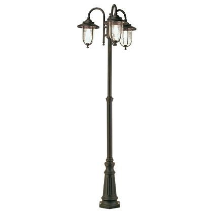 Lampadaire pour Jardin Haut Trois Lumières Couleur Rouille Extérieur Porto Sovil Line prezzo
