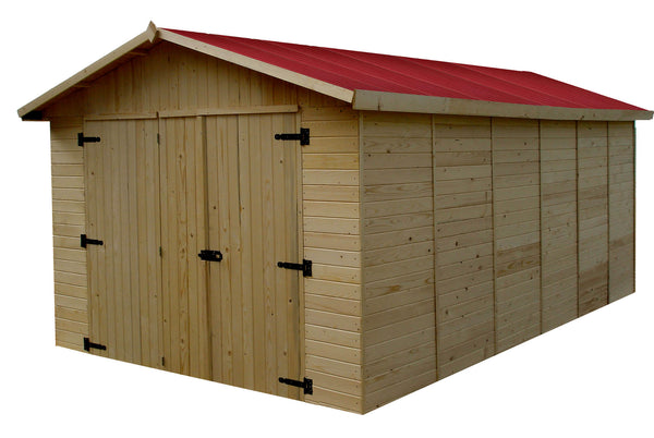 prezzo Box Auto Garage da Esterno 2,8x4,8 m Senza Pavimento in Legno Picea Massello 16mm Eden