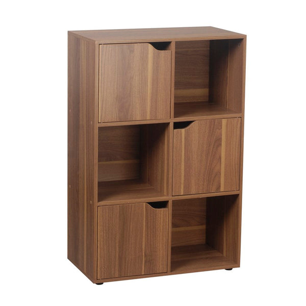 sconto Libreria Mobiletto 6 Scomparti 59.6x29x90.5 cm in Legno MDF Naturale