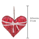 Set 3 Cuori Vetrina con Trina H 21 cm