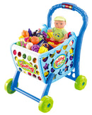Carrello Giocattolo Spesa per Bambini 77x48x47 cm Miller Blu