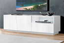 Mobile TV 2 Ante 1 Cassetto 150x43x46 cm Vega Bianco Lucido