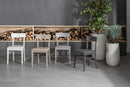 Set 2 Sedie 44x45xH82 cm in Similpelle Monaco Grigio Chiaro