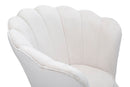 Poltrona Vienna Crema 85x76x88 cm Spugna e Tessuto e Metallo Bianco e Oro